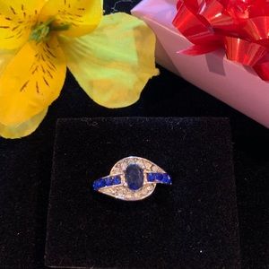 Beautiful Blue & White Zircon Ring